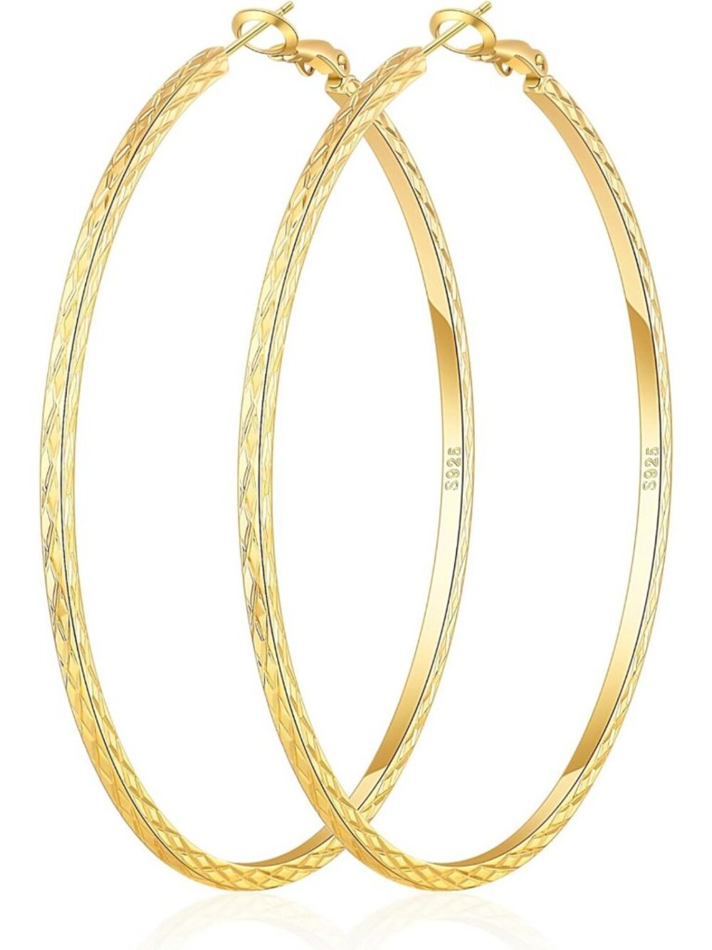 Large Gold Hoop Earrings for Women | S925 Sterling Silver | Stylish & Durable